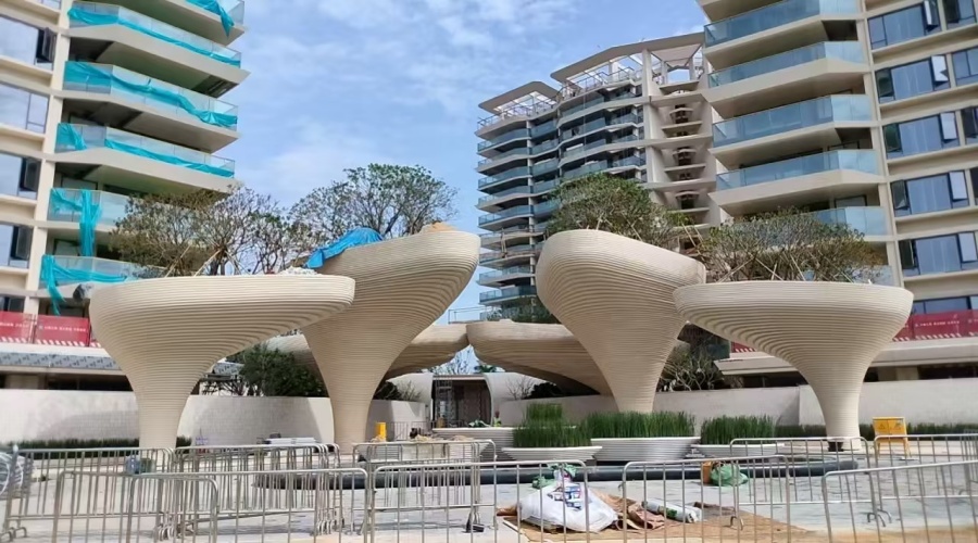 饰纪上品GRC厂家：海南三亚海棠湾景观GRC柱子造型工程案例