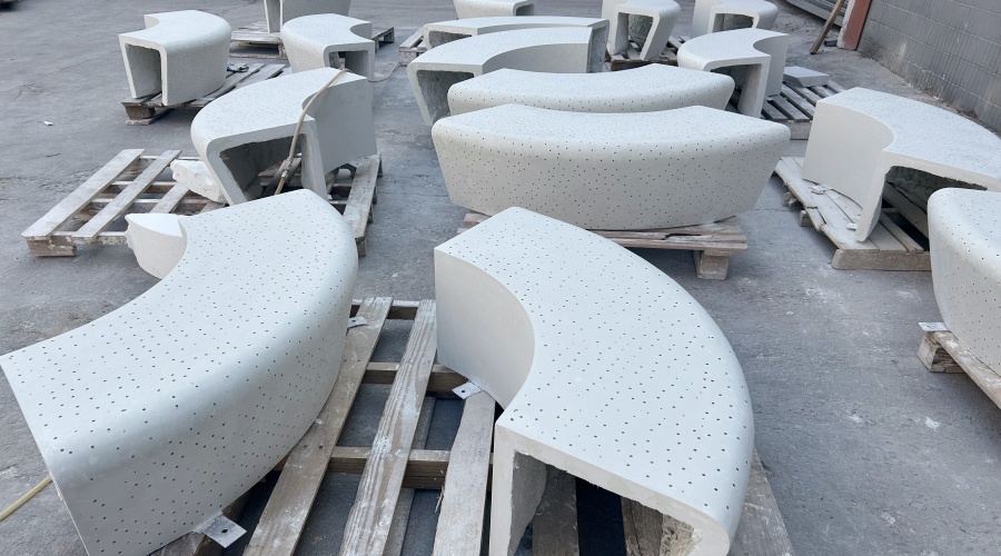 饰纪上品GRC厂家：揭阳普宁GRC透光坐凳工程案例