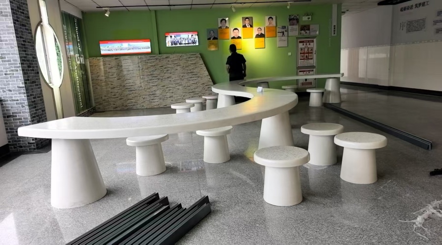 饰纪上品UHPC厂家 | 山东理工大学贝壳石UHPC休闲卡座