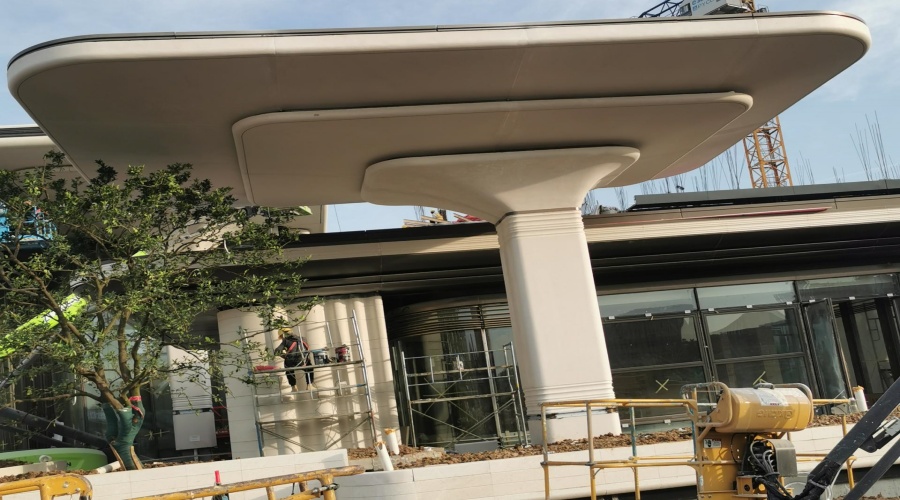 安徽合肥华盖售楼部UHPC曲面板工程 安徽合肥华盖售楼部UHPC曲面板工程