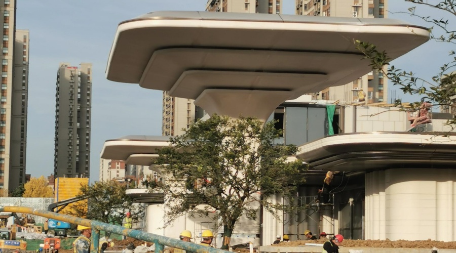 合肥华盖UHPC柱子落地效果 合肥华盖UHPC柱子落地效果