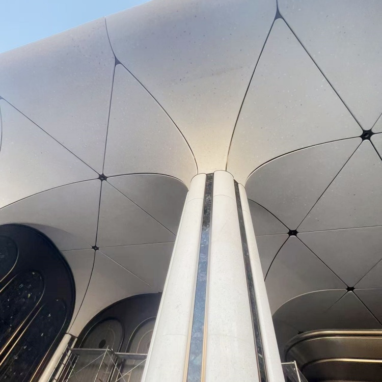 福建紫阳隐翠公馆UHPC门头柱子造型工程