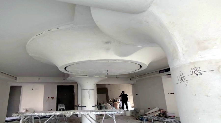 GRG构件安装现场 GRG构件安装现场